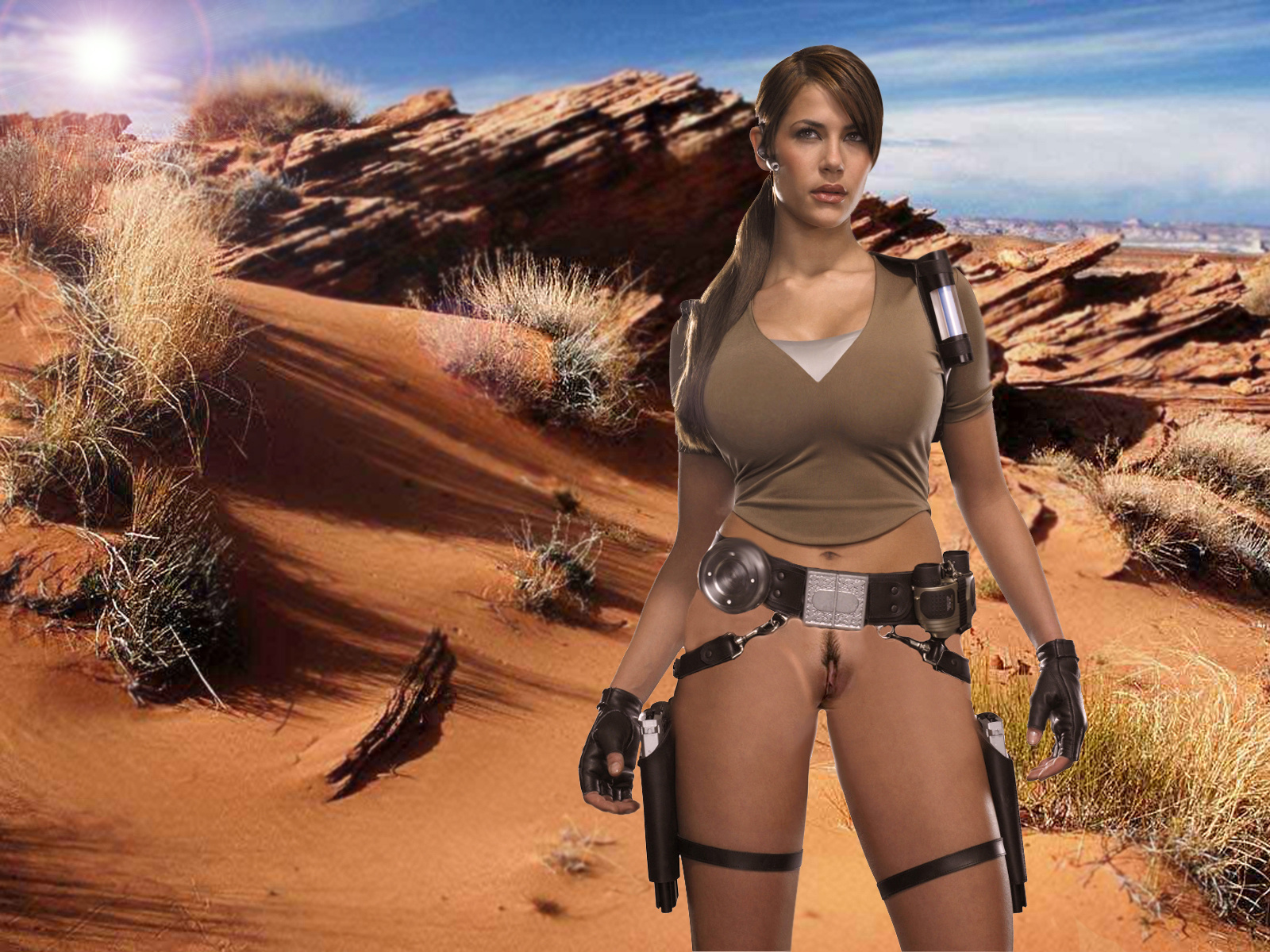 Wallpaper Nude Sexy Lara Croft Trimmed Boobs Tomb Rider Karima