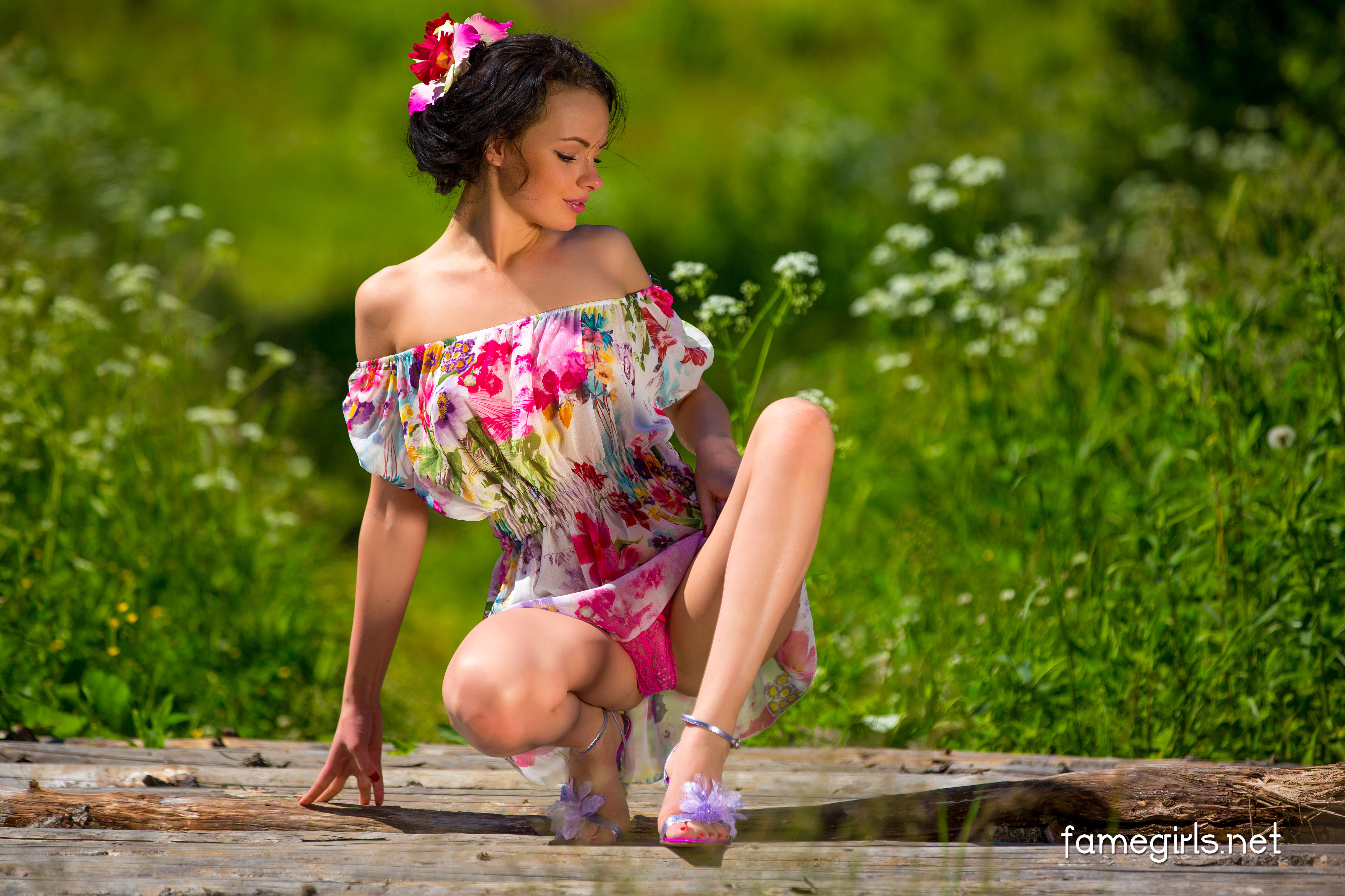 katie, brunette, sexy girl, adult model, :), beautiful, nature