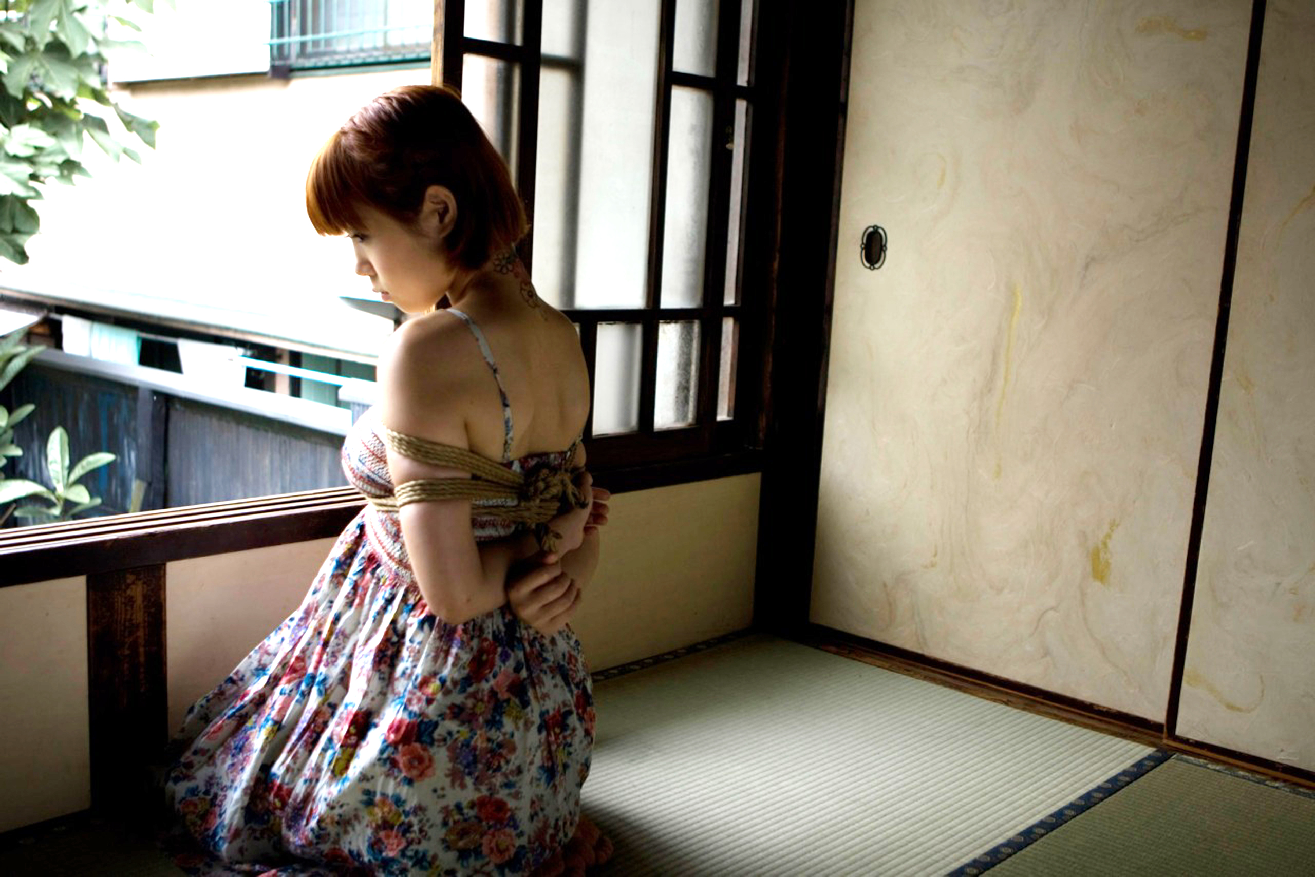 Wallpaper Karin Ninomiya Kinbaku Model Tied Submissive Bondage