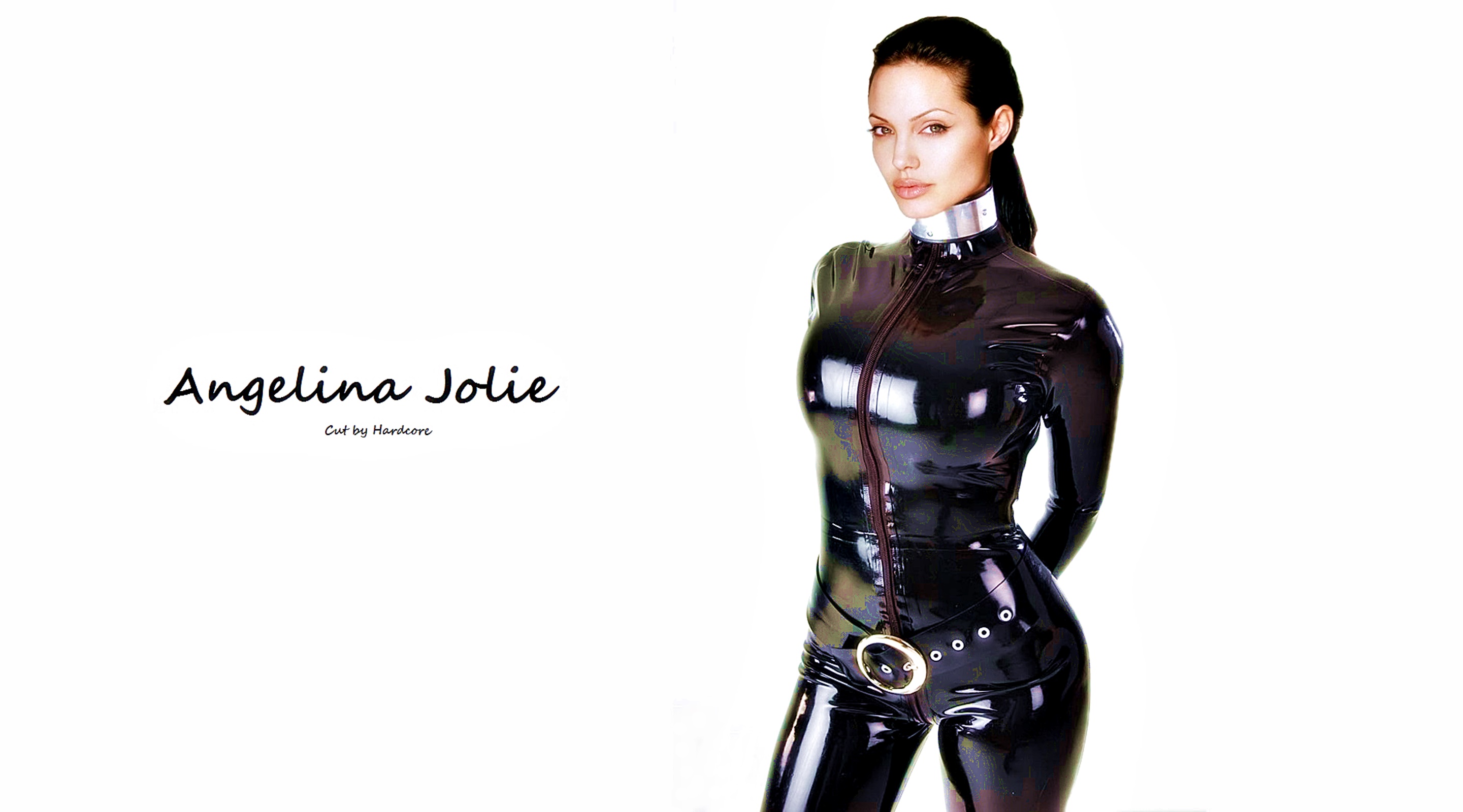 Wallpaper Angelina Jolie American Brunette Hollywood Actress Fake Sexy Babe Tight Clothes