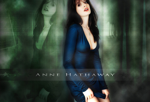 anne hathaway, actress, brunette