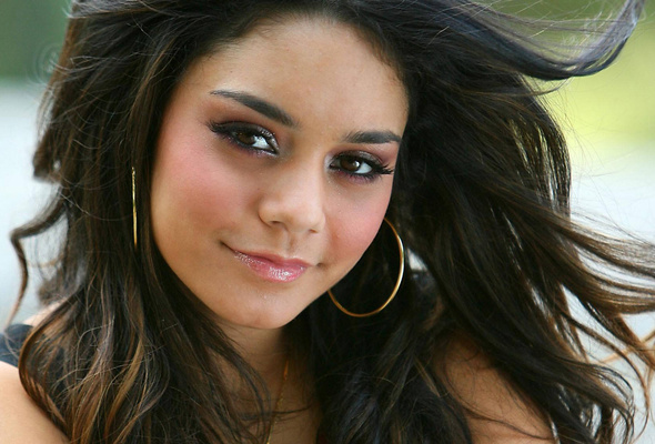 vanessa hudgens, singer, actress, smile, brunette, long hair, sexy