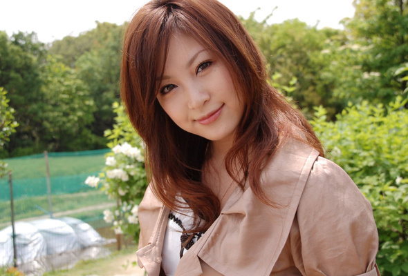 asian, smile, redhead, long hair, sexy, face