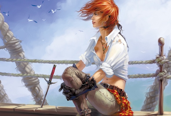 pirate, red-haired
