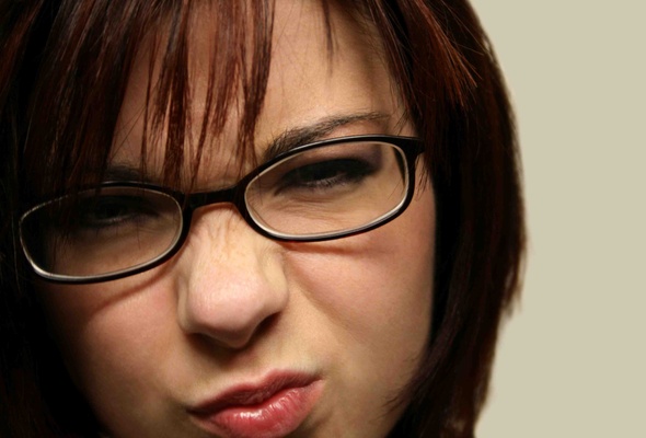 brunette, face, girl, glasses