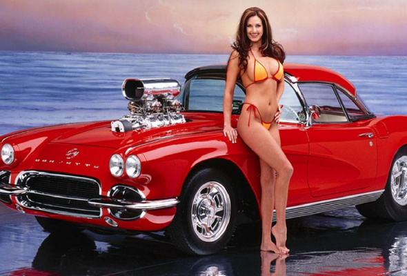 bikini, smile, car, hot rod, skinny, delicious, sexy