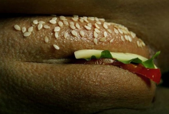 labia, close-up, pussy, art, fruits, pussy burger, burger, cleft