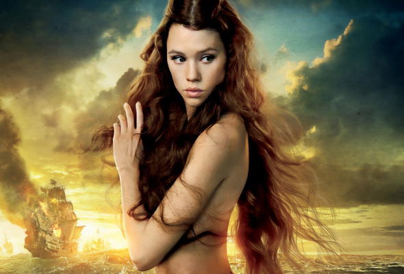 fantasy, ship, astrid berges-frisbey, mermaid, pirates of the caribbean