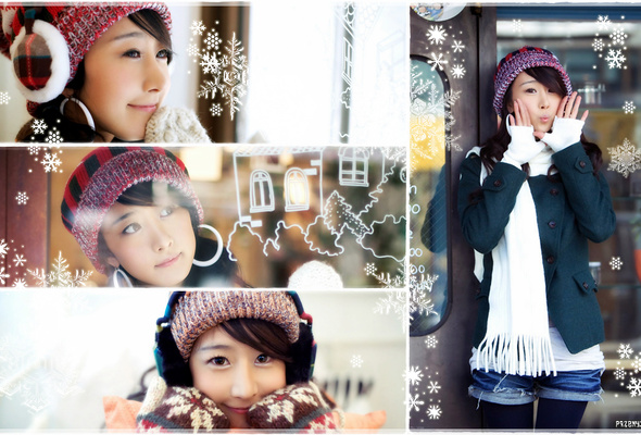 asian, smile, brunette