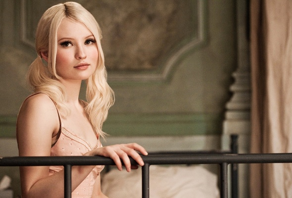 emily browning, actress, blonde, negligee