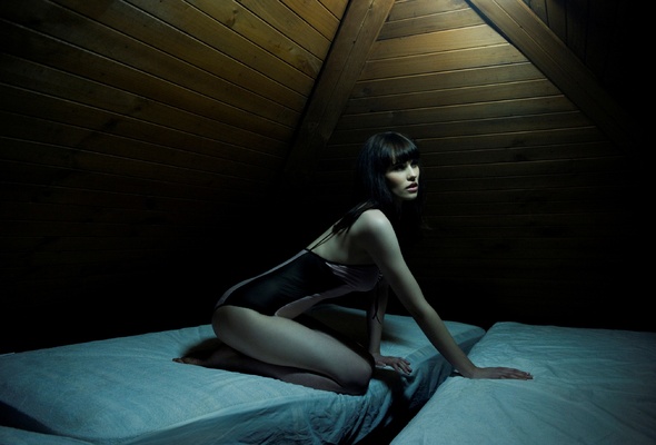 sexy, lingerie, bed, babe, dark, inviting