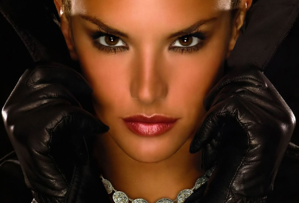 alessandra ambrosio, model, brunette, latino, gloves