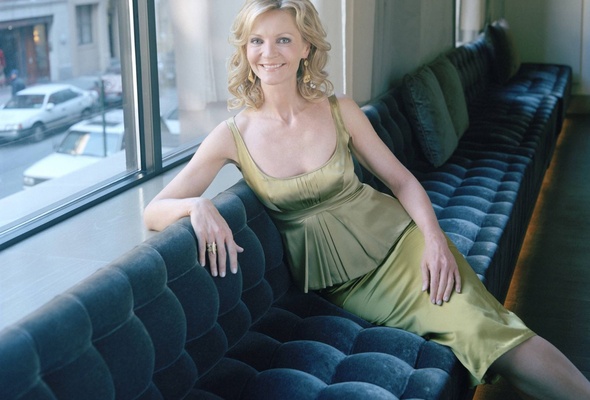 joan allen, actress, blonde, smile