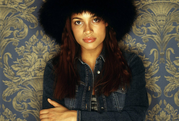 rosario dawson, actress, singer, brunette, hat