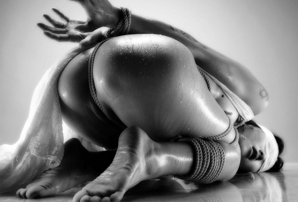 bdsm, sex, model, sexy, rope, wet, oiled, black and white, tied, submissive, bend over, ass, pussy, kneeling, doggy, hot, ass wallpaper, bondage, blindfolded, legs, thighs, hips, calves, feet, toes, soles, heels