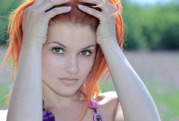 violla a, beautiful, sexy, cute, red hair, model, metart