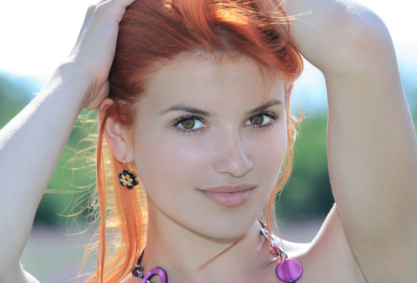 violla a, beautiful, sexy, cute, red hair, model, metart