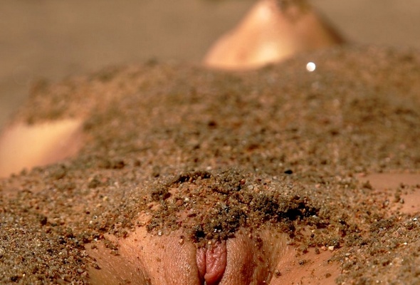 erotic, sexy, nude, gils, sand, sandy pussy