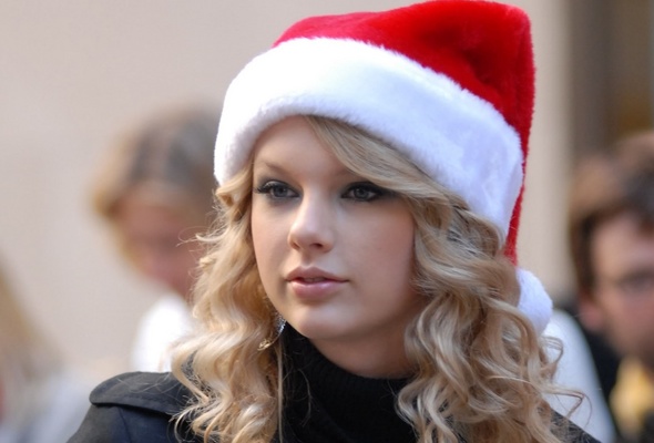 taylor swift, actress, blonde, blue eyes, new year, christmas, hairs