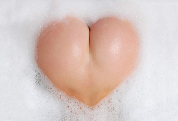 nude, bath, girls, ass, heart