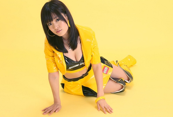 toshimi takahashi, boots, race queen, pvc, top queen, asian, sexy babe, brunette, miniskirt, jacket, top, decollete, delicious, hi-q, shiny clothes, fetish babe, babes in boots