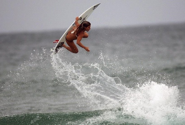 blonde, bikini, surfing, water, waves, board, surf board