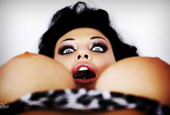 aletta ocean, tits, lingerie, bikini, huge tits, knockers, funbags, close up, eyes, face, open mouth, great view