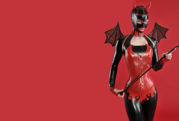 100% fetish, model, slim, latex covered . fetish, posing, shiny, rubber, fetish, latex, lingerie, fantasy, cosplay, devil, sexy fucking devil, minimalist wall, own cut, background, different, lingerie series, this is ftop!, fetish babe