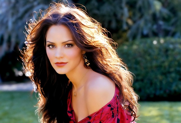 brunette, girl, dress, sexy, face, portrait, long hair, looking, smile, sunshine, outdoor, widescreen, eyes, beauty, gorgeous, beautiful, amazing, katharine mcphee, singer, actress