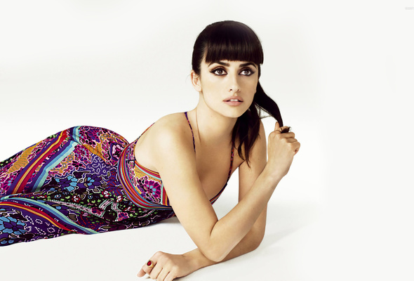 penelope cruz, american, exotic, actress, hollywood, star, glamour, latina, sexy babe, long hair, posing, laying, multicolor, robe, close up, eyes, face, penelope, skinny, delicious, sexy, perfect girl, real celebs wall