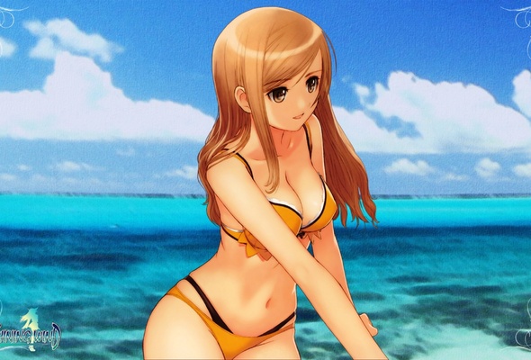 tony taka, hentai, hot, sexy, boobs, breasts, bikini, sea