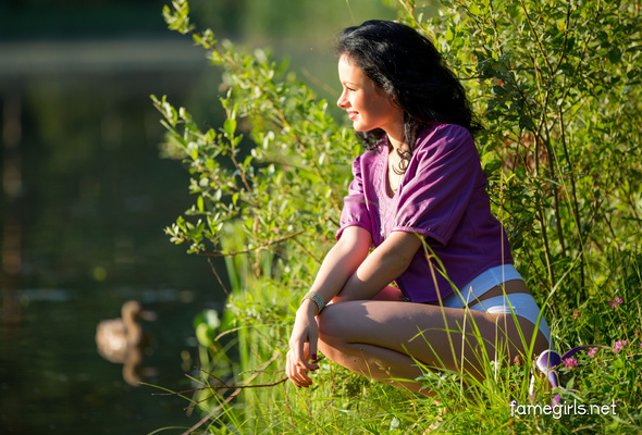 katie, brunette, sexy girl, adult model, :), beautiful, nature