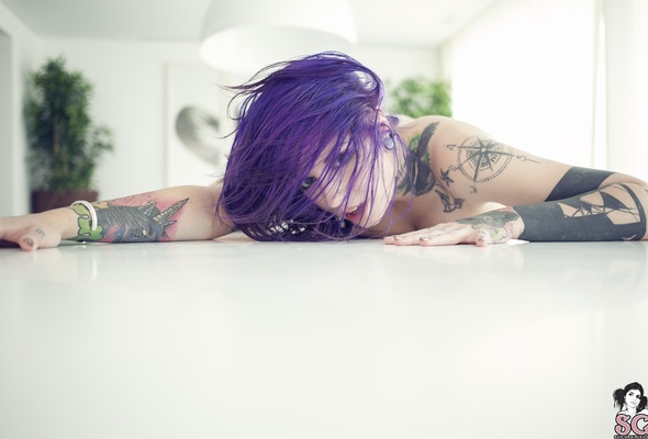 tattoo, brunette, nude, boobs, naked, short, legs, sexy, face, hair, beautiful, body, rebecca crow, katherine suicide, katherine, suicide girls, hi-q