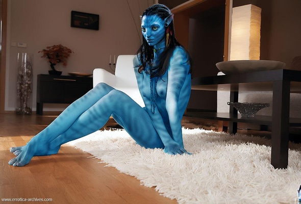 avatar, nude, naked, carpet, living, room, fantasy, girl, elf, creature, something, :), no!, slim, na’vi, lien whore, blue skin, erotic, boobs, boobies, tits, blue tits, hooters