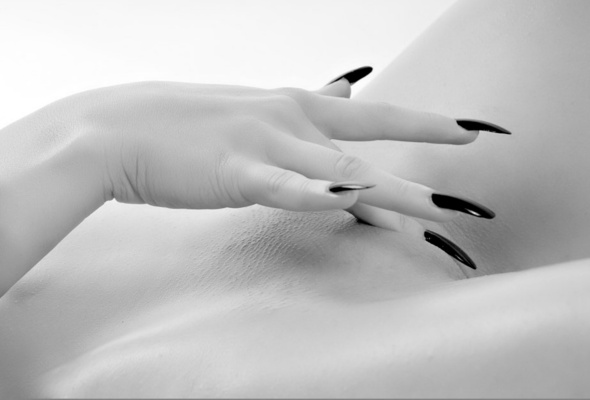 abstract, model, black and white, shaved pussy, finger nails, artsy