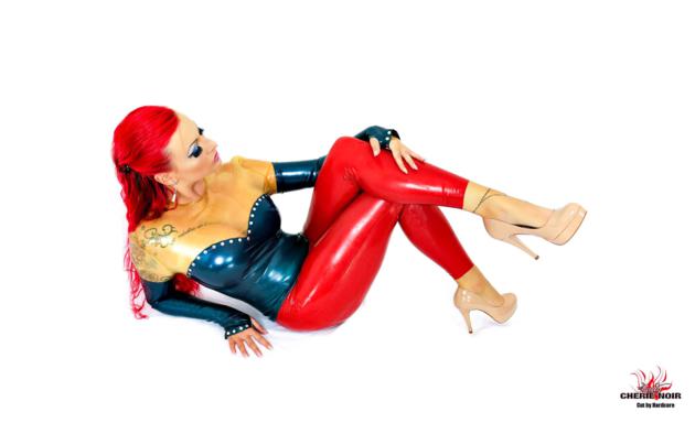 cherie noir, german, busty, milf, mistress, amateur, pornactress, model, domina, sexy babe, long hair, redhead, posing, laying, tight clothes, shiny, rubber, fetish, latex, top, leggings, erotic, fetish babe, minimalist wall, own cut, cherie