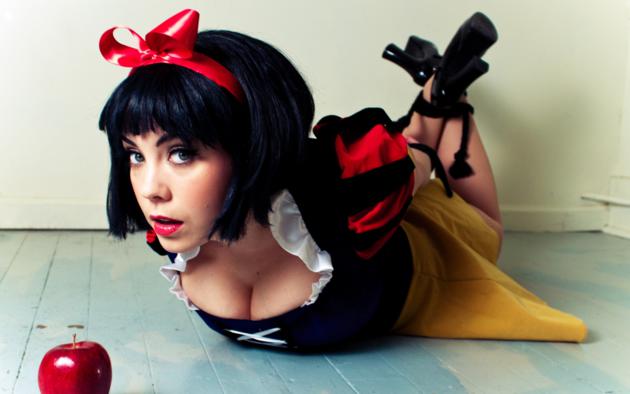 young, brunette, cosplayer, wig, fancy dressed, princess, laying, bound, tied, rope, bondage, fetish, bdsm, erotic, hottie, nice, decollete, cute face, hi-q, fetish babe, cosplay, snow white, hogtied
