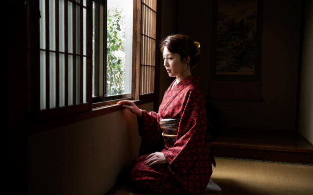 misa yuuki, tatami, kimono, light window, japanese whore, asian