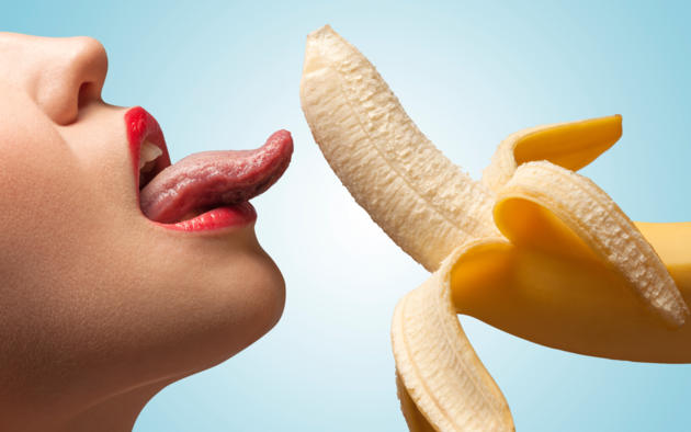 model, sexy, banana, tongue, licking, delicious, hi-q