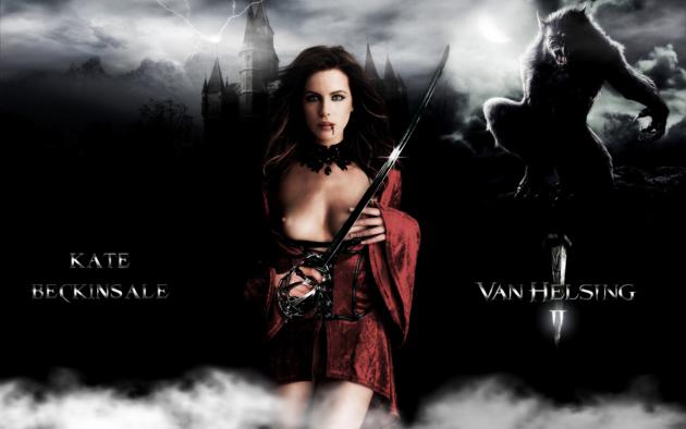 kate beckinsale, van helsing, sword, red, dress, fake