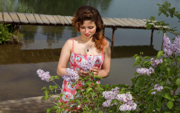 foxy, famegirls, lake, beautiful, smile, flowers