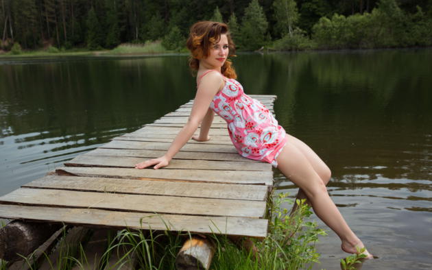 foxy, famegirls, lake, beautiful, dress