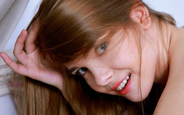 carolina sampaio, blue eyes, red lips, smile, cute, face, mandy l