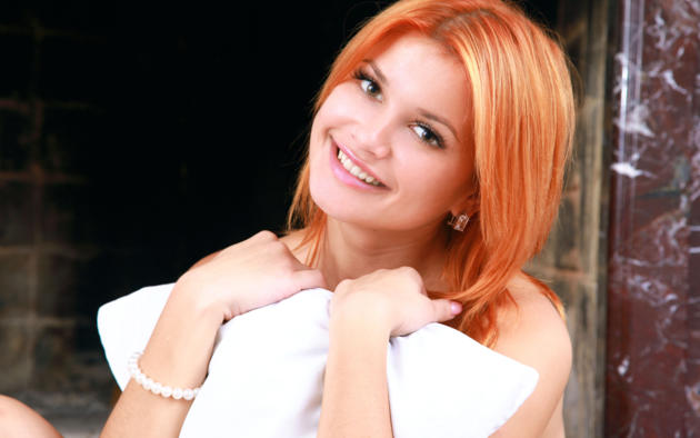 dina p, violla a, myza, sexy girl, adult model, redhead, smile