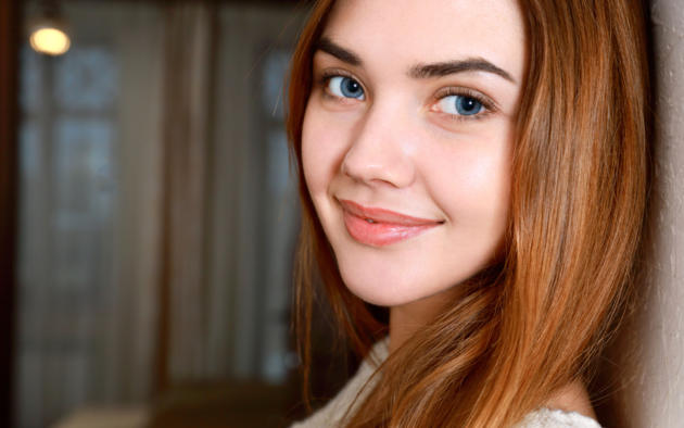 georgia, model, pretty, brunette, smile, blue eyes, juicy lips, face, viva, polina kadynskaya, susza k