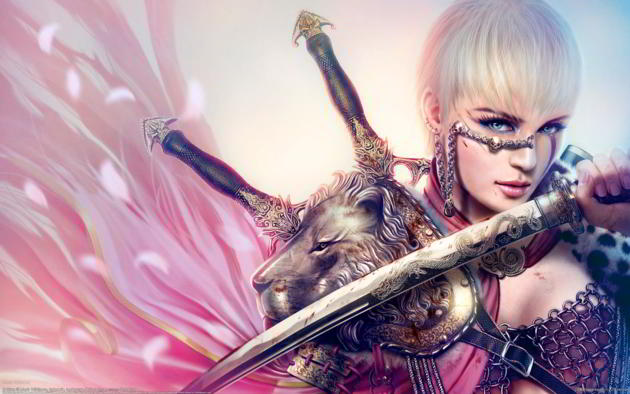 Artwork, Warrior, Women, Swords, Blonde, Sword, Armor