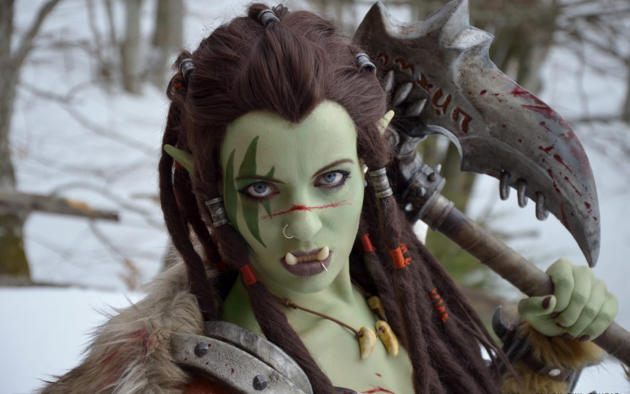 Orc Cosplay Porn - Wallpaper cosplay, sexy, orc, axe, world of warcraft ...