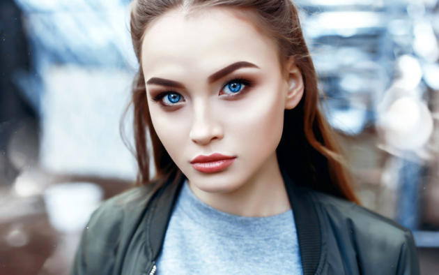 anastasia lis, model, pretty, brunette, blue eyes, russian, sensual lips, beautiful, face, 4k, uhd