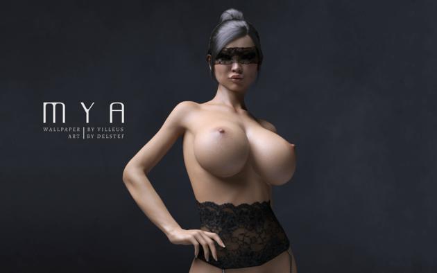 Mya, Art, 3d, Girl, Virtual Babe, Asian, Big Boobs, Huge Tits,