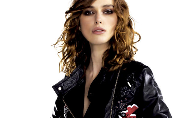 keira knightley, model, actress, pretty, british, sensual lips, leather jacket, 4k, face